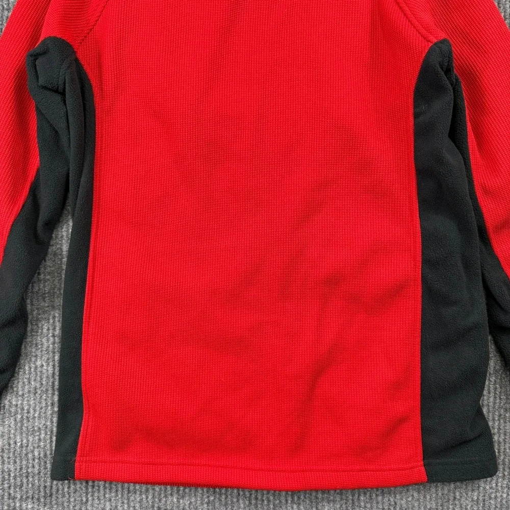 Spyder Kids XL 18 Full Zip Waffle Knit Fleece Jacket Red Black Sportswear